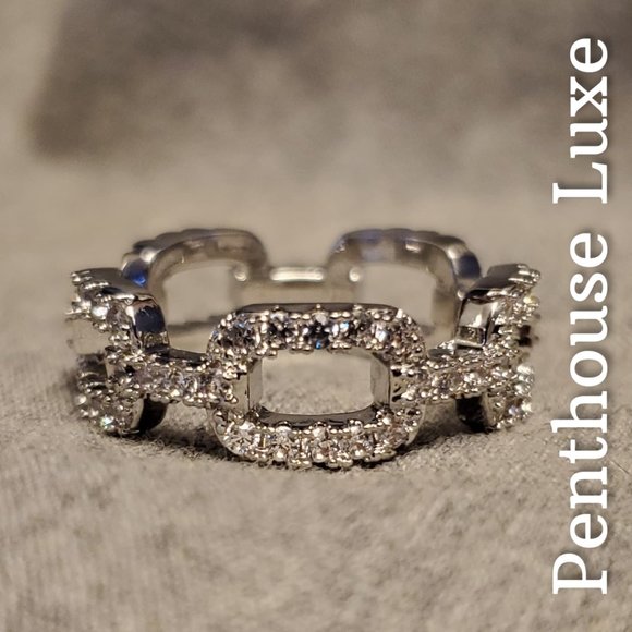 Chain Link Micro Paved Ring - Picture 4 of 6